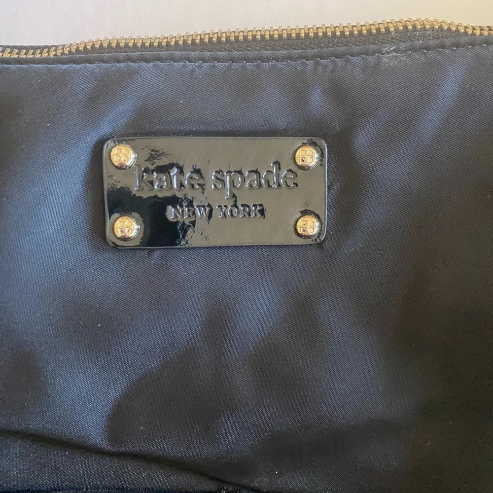 kate spade black nylon diaper bag
